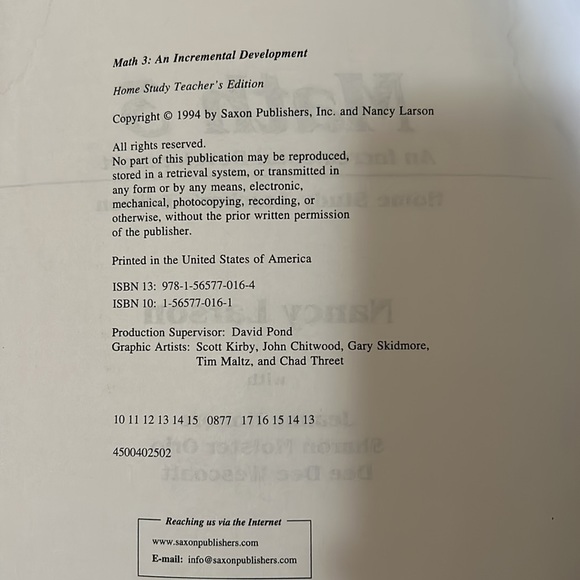 Saxon Math 3 - Picture 2 of 5